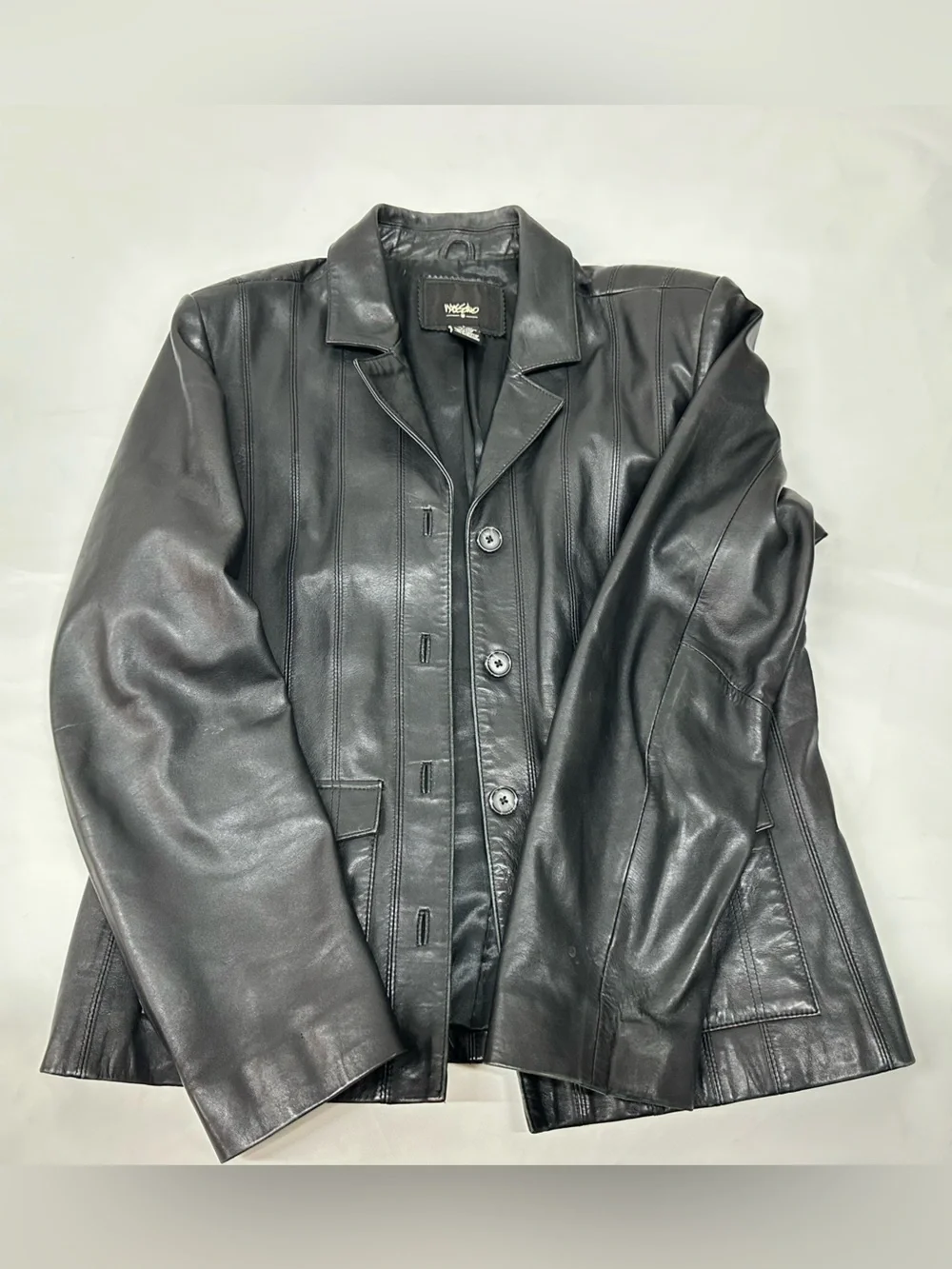 Vintage Y2K Mossimo Black Leather Jacket